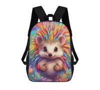 sinyumoney Colorful Cute Hedgehog Mochila Escolar Para Niños Y Niñas, Mochila Informal De Viaje, Mochila De Gran Capacidad Para El Día A Día 17inch