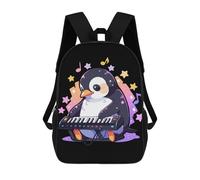 Sinyumoney Colorful Cute Penguin Mochila Escolar Ligero, Mochila Escolar, Mochila Para La Escuela, Para Adolescentes, Niños, Mujeres Y Hombres, Pingüino Keyboard, 17"