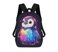 sinyumoney Colorful Cute Penguin Mochilas Para Niños Mochila Escolar Mochila Escolar Impresa En 3D Mochilas Escolares De Moda Para Niños De Primaria Y Secundaria 17inch