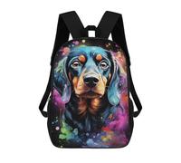 sinyumoney Colorful Dachshund Art Print 17inch Mochilas Escolares Impresas En 3D, Mochilas Escolares De Moda Para Niños De Primaria Y Secundaria