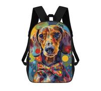 sinyumoney Colorful Dachshund Dog Mochila Escolar Para Niños Y Niñas, Mochila Informal De Viaje, Mochila De Gran Capacidad Para El Día A Día 17inch