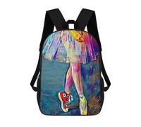 sinyumoney Colorful Dance Shoes Mochila Escolar Infantil Con Impresión 3D, Mochila Escolar Informal Para Niños De Primaria Y Secundaria 17inch