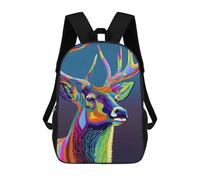 sinyumoney Colorful Deer Animals Mochila Escolar Mochilas Escolares Para Niñas Y Niños Mochila Con Bolsillo Mochila Escolar De Moda Mochila Infantil 17inch