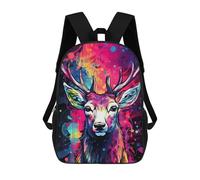 sinyumoney Colorful Deer Artwork Mochilas Infantiles Impresas En 3D Para Niños, Mochilas Escolares De Moda, Mochilas De Viaje, Mochilas Escolares Para Niños De Primaria 17inch