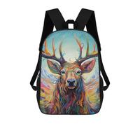 sinyumoney Colorful Deer Portrait-8 Mochila Escolar Para Niños, Mochila Escolar Impresa En 3D Para Estudiantes De Primaria Y Secundaria 17inch
