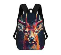 sinyumoney Colorful Deer Portrait Mochila Escolar Impresa En 3D Para Niños Y Niñas, Mochila Escolar, Mochila De Viaje Para Niños 17inch