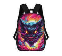 sinyumoney Colorful Demon Cat Artwork Mochila Grande Para Portátil Resistente Al Agua Para La Escuela - Perfecta Para Viajes, Trabajo Y Uso Diario 17inch