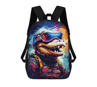 sinyumoney Colorful Dinosaur Adventure Gear Mochilas Escolares De Moda Para Papelería, Impermeables, Informales, Para Hombres, Mujeres Y Adolescentes 17inch