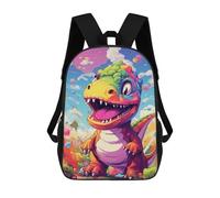 sinyumoney Colorful Dinosaur Art Print-10 Mochila Escolar Para La Escuela Secundaria, Preparatoria, Universidad Y Viajes Para Niños/niñas/adolescentes 17inch