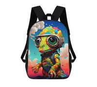 sinyumoney Colorful Dinosaur Art Print-2 Mochila Escolar Infantil De 17 Pulgadas, Impresa En 3D, Estilo Casual, Para Niños, Ideal Para Viajes, Como Mochila Escolar O Para Llevar Libros.