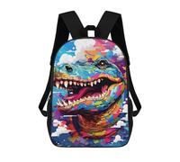sinyumoney Colorful Dinosaur Art Print-4 Mochila Escolar, Mochila De Día, Mochila De Negocios, Mochila Impermeable Para Libros Para Niñas, Niños Y Adolescentes 17inch