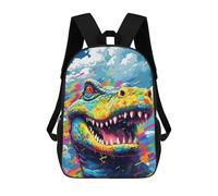 sinyumoney Colorful Dinosaur Art Print-7 Mochila Escolar, Mochila De Día, Mochila De Negocios, Mochila Impermeable Para Libros Para Niñas, Niños Y Adolescentes 17inch
