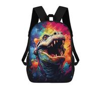 sinyumoney Colorful Dinosaur Art Print Mochilas De 17 Pulgadas Para Niños, Mochilas Escolares Impresas En 3D Para Estudiantes De Primaria Y Secundaria, Para Niños Y Niñas.