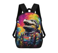 sinyumoney Colorful Dinosaur Astronaut Art Print -2 Mochilas Para Niños 17inch Mochila Escolar Mochila Escolar Impresa En 3D Para Niños De Primaria Y Secundaria