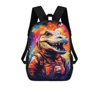 sinyumoney Colorful Dinosaur Astronaut Art Print Mochila Escolar Impresa En 3D 17inch Mochilas De Moda Para Niños, Mochilas Escolares Para Niños De Primaria Y Secundaria