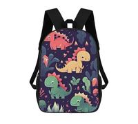 sinyumoney Colorful Dinosaur Friends Mochila Escolar Infantil Impresa En 3D Para Niños, Mochilas De Viaje, Bolsas Para Libros Para Niños Estudiantes De Primaria 17inch