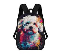 sinyumoney Colorful Dog Art Print -1 Mochilas De 17 Pulgadas Para Niños, Mochilas Escolares Impresas En 3D Para Estudiantes De Primaria Y Secundaria, Para Niños Y Niñas.