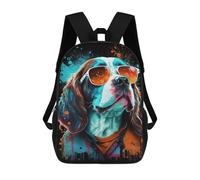 sinyumoney Colorful Dog Art Print 17inch Mochilas Escolares Impresas En 3D, Mochilas Escolares De Moda Para Niños De Primaria Y Secundaria