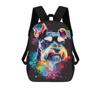 sinyumoney Colorful Dog Art Print-48 Mochilas Impresas En 3D Para Niños 17inch Mochilas De Moda Informales Para El Día A Día, Bolsas De Viaje, Mochilas Informales Para Exteriores Para Niños Y Niñas