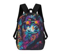 sinyumoney Colorful Dog Art Print-7 Mochilas De 17 Pulgadas Para Niños, Mochilas Escolares Impresas En 3D Para Estudiantes De Primaria Y Secundaria, Para Niños Y Niñas.