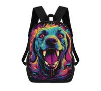 sinyumoney Colorful Dog Art Print Mochila Escolar Infantil De 17 Pulgadas Con Estampado 3D De Películas De Anime Para Niños, Mochila De Viaje, Mochila Escolar Infantil
