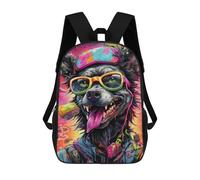 sinyumoney Colorful Dog Artwork -1 Mochila Escolar Infantil Estampada Para Adultos Y Niños, Mochila De Viaje Para El Día A Día 17inch