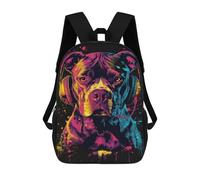sinyumoney Colorful Dog Headphones Art Print -10 Mochila Escolar Impresa En 3D 17inch Mochila Escolar Infantil Mochilas De Viaje Mochila Informal De Moda Para Niños Y Estudiantes
