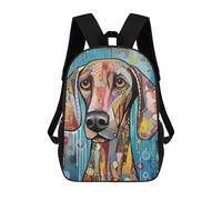 sinyumoney Colorful Dog Portrait Art Mochila Escolar Mochila Para Niños Impresa En 3D Mochilas Infantiles Para Niños Y Niñas Mochilas Escolares Mochilas De Viaje Para Niños 17inch
