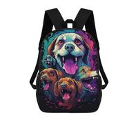 sinyumoney Colorful Dog Portrait Art Print-1 Mochila De Viaje Para La Universidad Mochilas Para La Escuela/trabajo/viajes 17inch