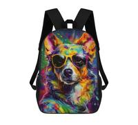 sinyumoney Colorful Dog Portrait Mochilas Para Niños Mochila Escolar Mochila Escolar Impresa En 3D Para Niños Estudiantes De Primaria Y Secundaria 17inch