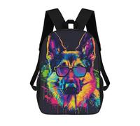 sinyumoney Colorful Dog Sunglasses Art Print -5 Mochila Escolar Infantil Impresa En 3D 17inch Mochilas De Moda Para Niños De Primaria Y Secundaria