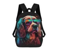 sinyumoney Colorful Dog Sunglasses Art Print-8 Mochilas Infantiles Impresas En 3D De 17 Pulgadas. Mochila Escolar Informal Impresa En 3D Para Niños De Primaria Y Secundaria.