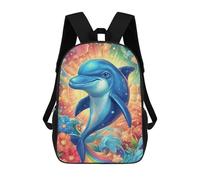 sinyumoney Colorful Dolphin Fantasy Artwork Mochila Escolar, Mochila Para Portátil, Mochila Para Niños/niñas/adolescentes 17inch