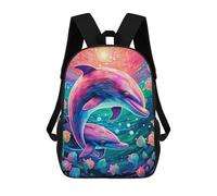 sinyumoney Colorful Dolphins Underwater-9 Mochila Infantil, Mochila Escolar De Gran Capacidad Para Estudiantes, Mochila Para Libros, Mochila Para Niños, Niñas, Adultos Y Adolescentes 17inch