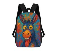 sinyumoney Colorful Donkey Portrait Painting Mochila Escolar, Mochila De Negocios Para Portátil, Mochila Unisex Informal Para Hombres/mujeres 17inch