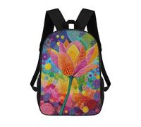sinyumoney Colorful Dot Art Flower Painting Mochilas Infantiles Mochila Escolar Impresa En 3D Para Niños Mochilas De Viaje Bolsas Para Libros Para Niños 17inch Mochila Escolar