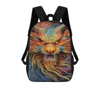 sinyumoney Colorful Dragon Art Print-11 Mochila Escolar Infantil Impresa En 3D 17inch Mochilas De Moda Para Niños De Primaria Y Secundaria