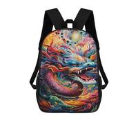 sinyumoney Colorful Dragon Art Print-4 Mochila Escolar, Mochila De Día, Mochila De Negocios, Mochila Impermeable Para Libros Para Niñas, Niños Y Adolescentes 17inch