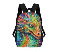 sinyumoney Colorful Dragon Art Print Mochila Escolar Infantil Impresa En 3D 17inch Mochilas De Moda Para Niños De Primaria Y Secundaria