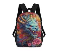sinyumoney Colorful Dragon Artwork-1 17inch Mochila Escolar Impresa En 3D Para Niños, Mochila Escolar Informal De Moda, Mochilas De Viaje Para Niños Y Estudiantes.