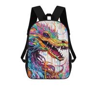 sinyumoney Colorful Dragon Artwork-7 Mochila Escolar Impresa En 3D Para Niños, Mochila Escolar, Mochilas De Viaje, Bolso Informal De Moda Para Niños Y Estudiantes 17inch