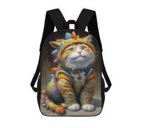 sinyumoney Colorful Dragon Cat Costume Mochilas Infantiles Mochila Escolar Impresa En 3D Para Niños Mochilas De Viaje Bolsas Para Libros Para Niños 17inch Mochila Escolar