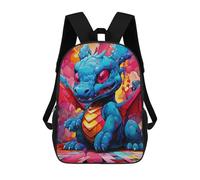 sinyumoney Colorful Dragon Illustration -1 Mochila Escolar Para Niños, Mochila Escolar De Gran Capacidad Para Niños, Mochila Escolar 3D, Regalos Para Niños 17inch