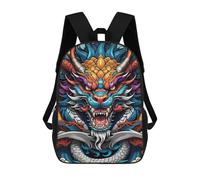 sinyumoney Colorful Dragon Illustration-4 Mochila Escolar Infantil Impresa En 3D 17inch Mochilas De Moda Para Niños De Primaria Y Secundaria
