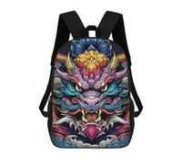 sinyumoney Colorful Dragon Illustration-7 Mochilas Infantiles Mochila Escolar Impresa En 3D Para Niños Mochilas De Viaje Bolsas Para Libros Para Niños 17inch Mochila Escolar