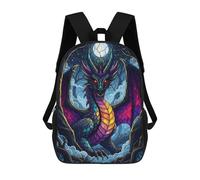 sinyumoney Colorful Dragon in Forest at Night Mochila Para Niños, Adolescentes Y Estudiantes, Mochilas Para Niñas, Mochilas Para Niños Pequeños, Primaria Y Secundaria 17inch