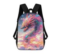 sinyumoney Colorful Dragon Sky Artwork-1 Mochila Escolar Infantil De 17 Pulgadas, Impresa En 3D, Estilo Casual, Para Niños, Ideal Para Viajes, Como Mochila Escolar O Para Llevar Libros.