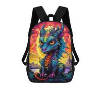 sinyumoney Colorful Dragon Sunset Mochila Escolar Infantil Impresa En 3D Para Niños, Mochilas De Viaje De Alta Capacidad, Bolsas Para Libros, Mochila Escolar Infantil 17inch