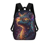 sinyumoney Colorful Dragon with Glasses 17inch Mochila Escolar Impresa En 3D Para Niños, Mochila Escolar Informal De Moda, Mochilas De Viaje Para Niños Y Estudiantes.