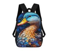 sinyumoney Colorful Duck Art Print Mochilas Infantiles Mochila Escolar Impresa En 3D Para Niños Mochilas De Viaje Bolsas Para Libros Para Niños 17inch Mochila Escolar